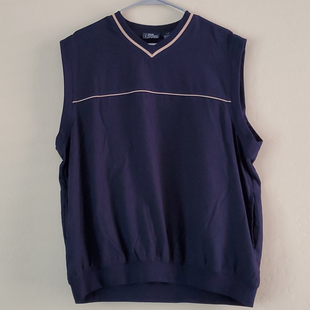 GUC PGA Tour Men's Navy V-Neck Pullover Vest
